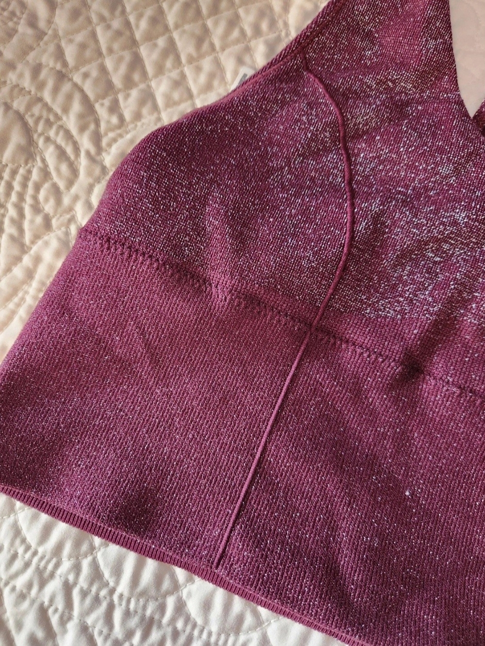 PINK Victoria's Secret Shimmery Wine Racerback Bralette - Picture 4 of 7